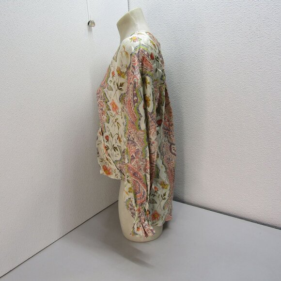 Allsaints Womens Penny Cascade Long Sleeve High-Low Top Size 0 XS Spring Green - Picture 7 of 7